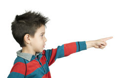 Little Boy Who Points A Finger Stock Photography