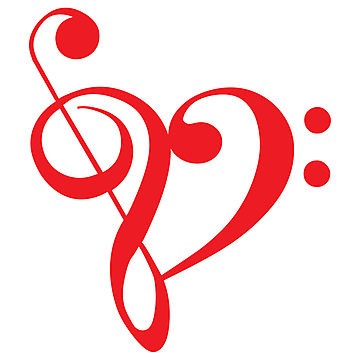 Love Music Red Heart With Music Notes Photographic Prints By    