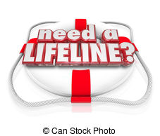 Need A Lifeline Life Preserver Words Help Desperate Need Aid Stock    