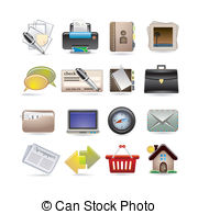 Online Business Icon Set Stock Illustration