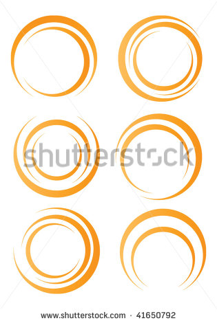 Orange Circle Shapes   Stock Vector