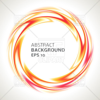 Orange Circle With Swirl Border Download Royalty Free Vector Clipart