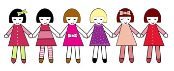 Paper Doll Chain   Clipart Best
