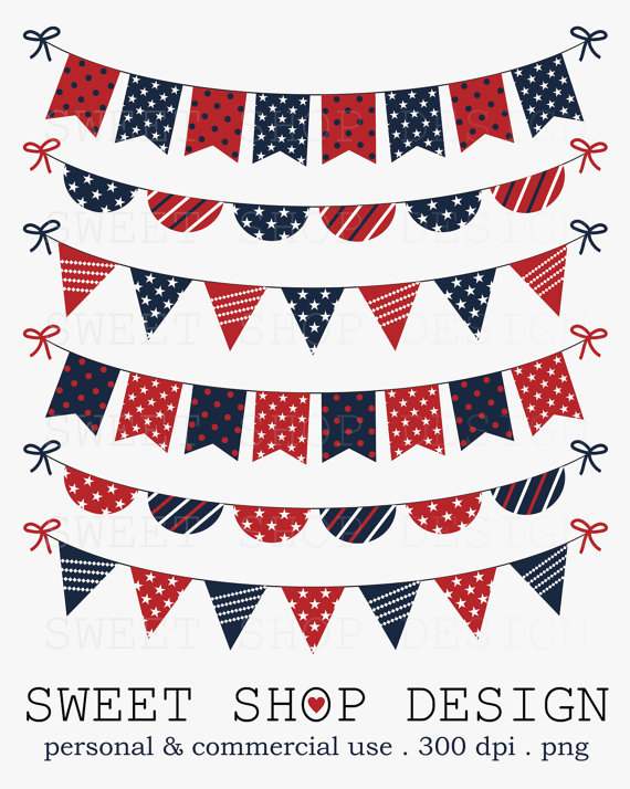 Patriotic Bunting Clipart 4th Of July Clipart Royalty Free Clipart    