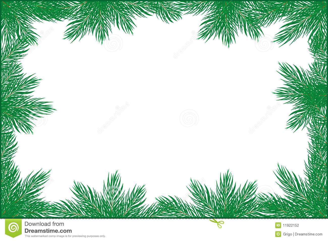 Pine Bough Clipart Pine Frame For Photo Or