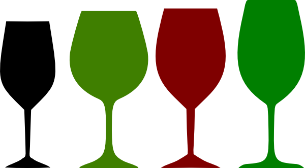 Red And Green Wine Glasses Clip Art At Clker Com   Vector Clip Art