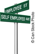 Self Employed Or Employee Street Signs   Self Employed