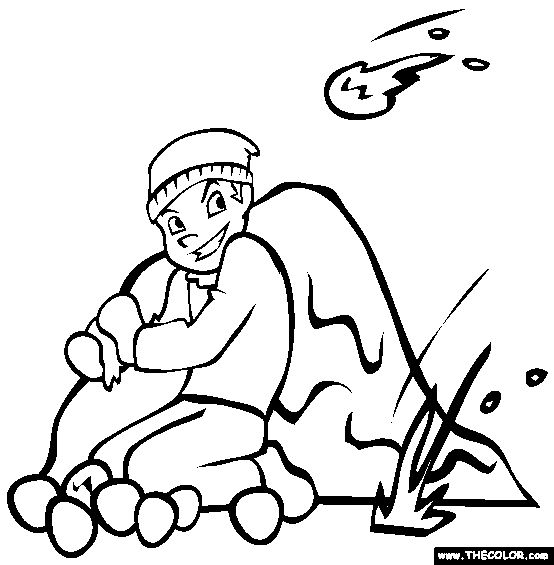 Snowball Fight Online Coloring Page   Christmas   Pinterest