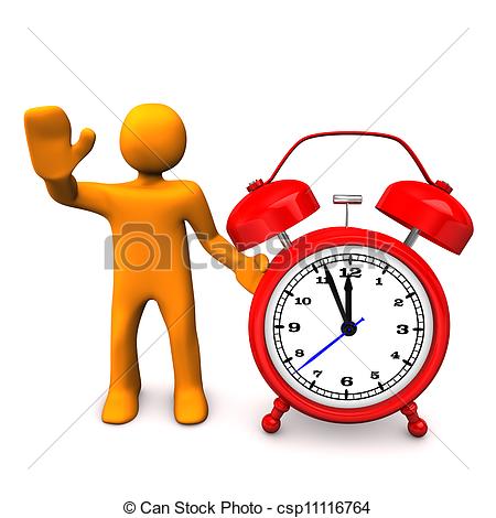 Stock Illustration Of Wake Up   Orange Cartoon Character With The Red