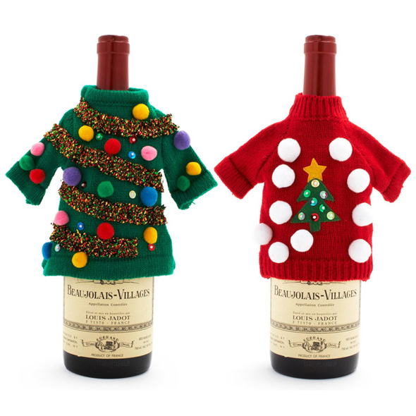 Ugly Christmas Sweater Wine Bottle Covers   Foodiggity Com