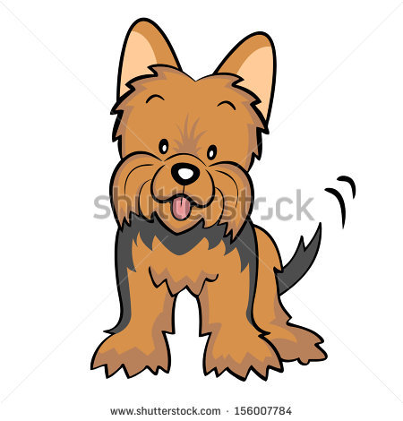 Wag Clipart Stock Photo Brown Yorkshire Terrier Puppy Isolated