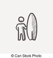 Wakeboarder Sketch Icon For Web And Mobile Hand Drawn Vector