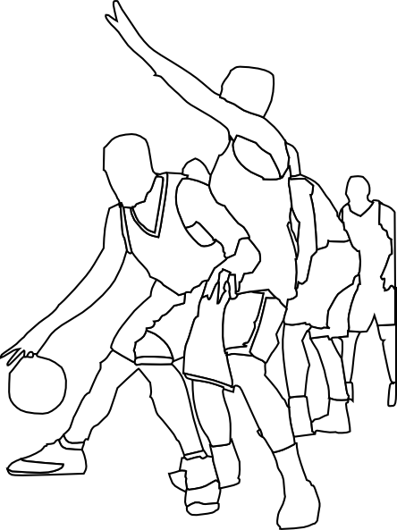 Basketball Game Outline Clip Art At Clker Com   Vector Clip Art Online