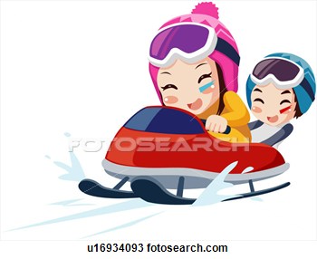 Being Leisure Activity Recreation Sled View Large Graphic Clipart