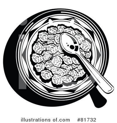 Cereal Bowl Clipart Black And White Cereal Bowl Clip Art