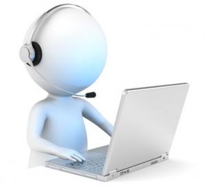 Customer Support  3d Little Human Character With A Headset