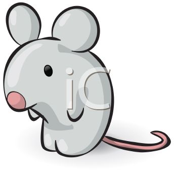 Cute Cartoon Mouse   Royalty Free Clipart Image