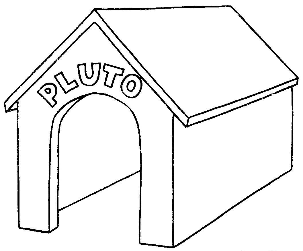Disney Coloring Page 018 Features Pluto S Dog House
