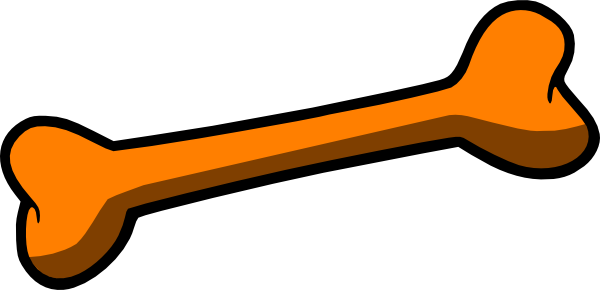 Dog Bone Orange Clip Art At Clker Com   Vector Clip Art Online