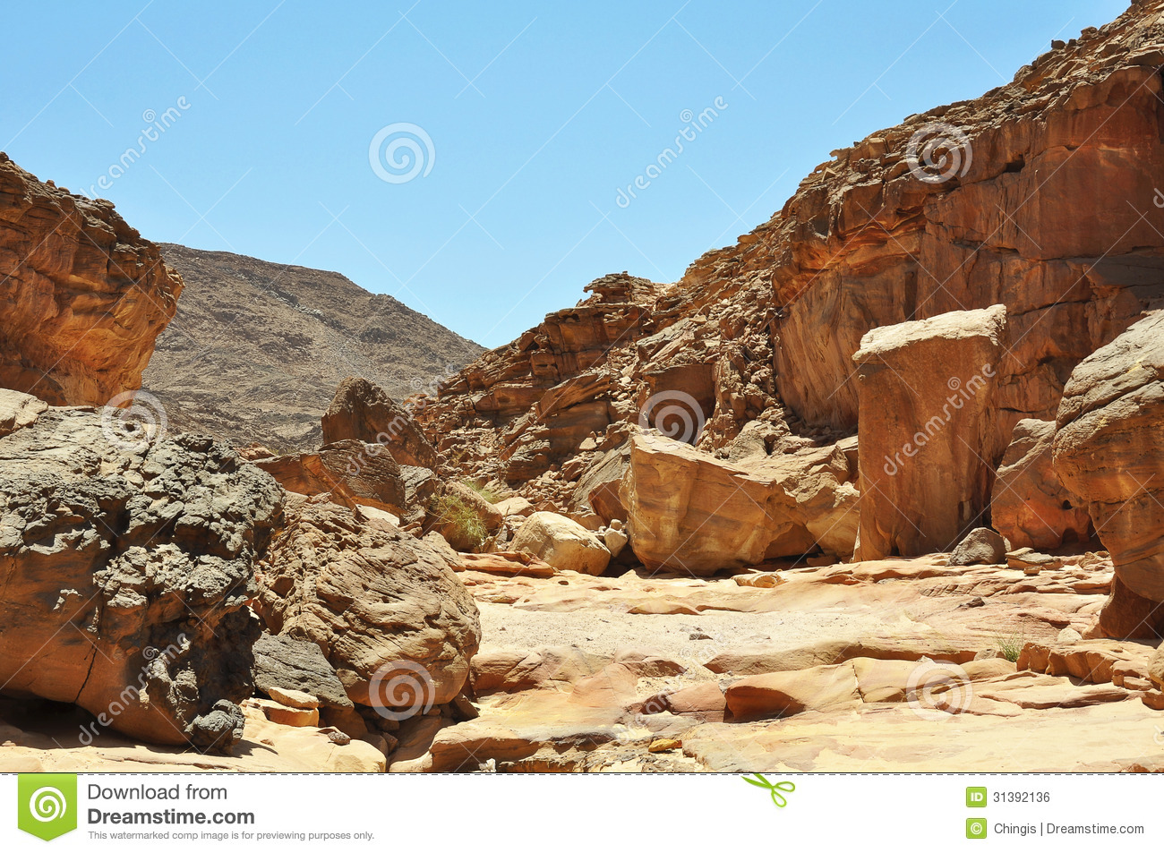 Egypt The Mountains Of The Sinai Desert Royalty Free Stock Image
