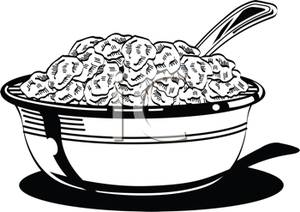 Mixing Bowl Clipart Black And White Black And White Bowl Cereal    
