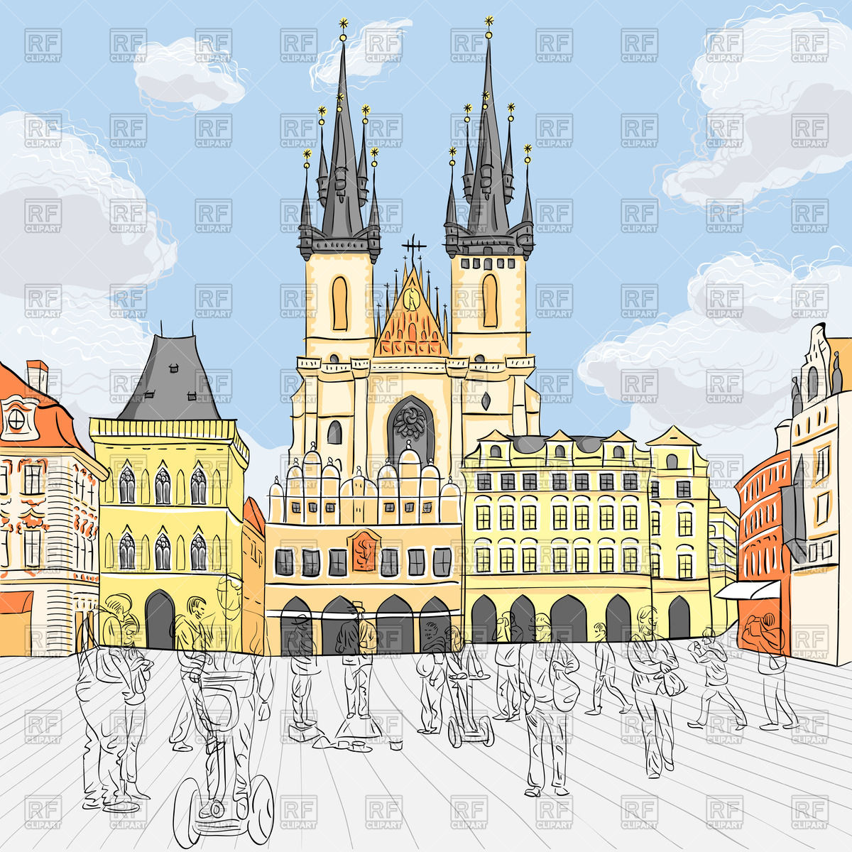 Old Town Square In Prague Czech Republic 50905 Download Royalty