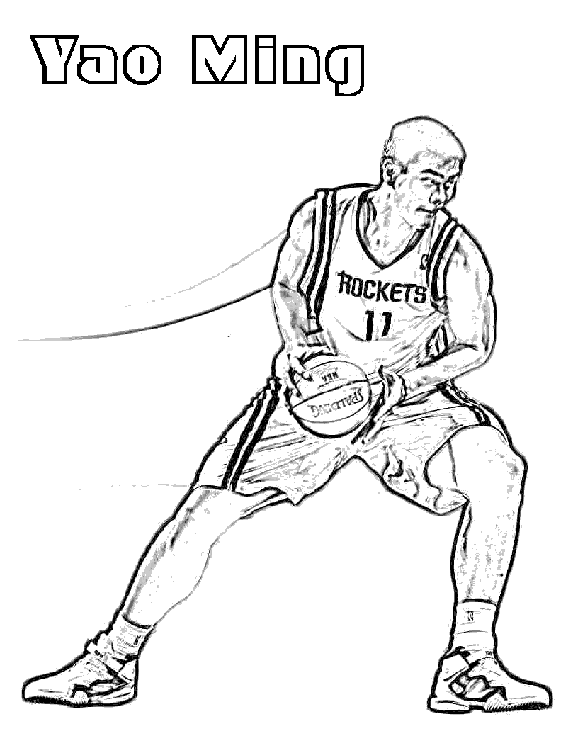 Printable Coloring Pages Basketball Player   Coloring