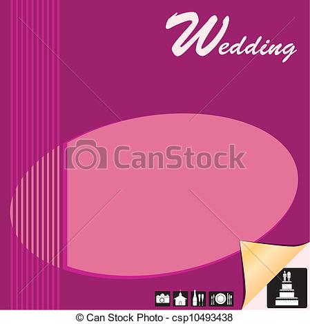 Screensaver Wedding Planner With Wedding Icons  Vector Illustration