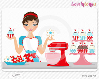 Supreme Baker Woman Baking Digita L Png Clip Art  Alana 525     
