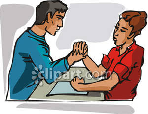 Arm Wrestling   Royalty Free Clipart Picture