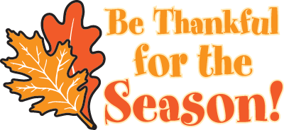 Be Thankful For The Season Clip Art Graphic  Nice Stock Art Image With