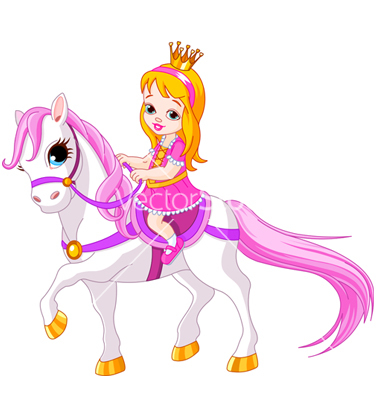 Cartoon Princess On Horse Vector By Dazdraperma   Image  256706