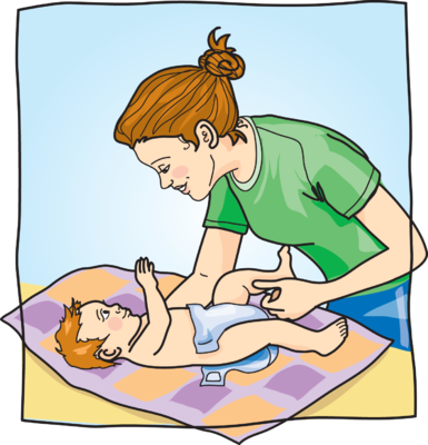 Changing Diapers Clip Art