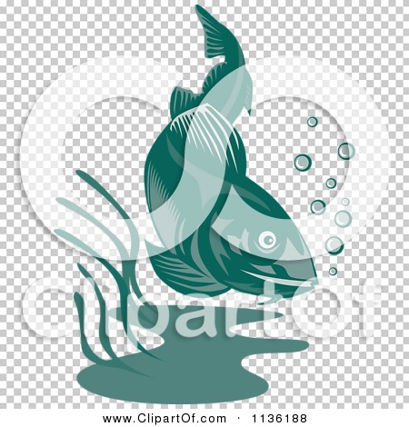 Clipart Of A Retro Cod Fish 2   Royalty Free Vector Illustration By