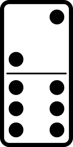 Domino Tile 2 6 Vector Image   Public Domain Vectors