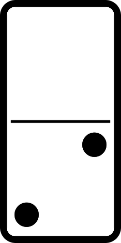 Domino Tile With Two Dots   Public Domain Vectors