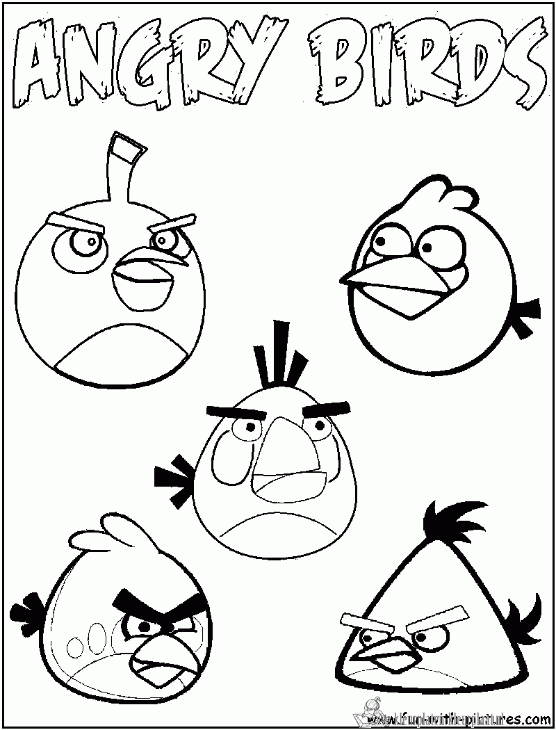 Kleurplaten Angry Birds