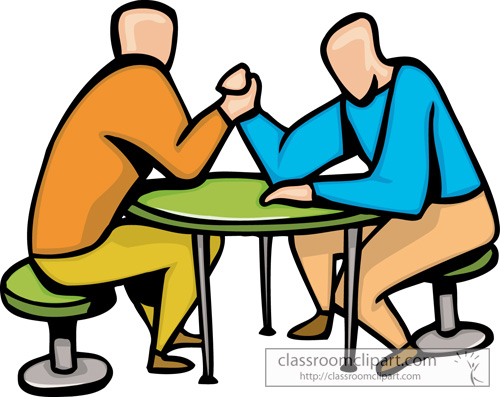 People   Arm Wrestling 03   Classroom Clipart