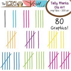 Tally Mark Set Clip Art Graphics For Teachers Tally Mark Clip Art
