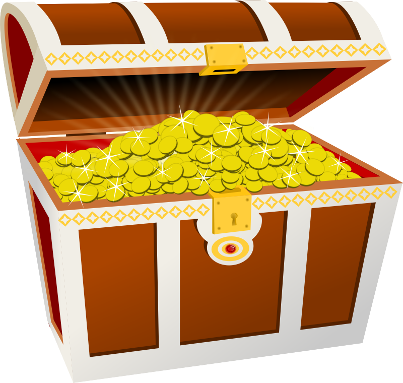 Treasure Chest By Moini   A Treasure Chest With Lots Of Twinkling Gold