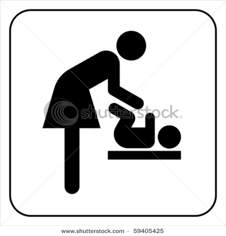 Women And Baby  Baby Changing Vector   Vector Clipart Illustration