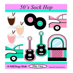 50 S Clip Art More 1950s Party 50 S Party Hop Party 50s Sock Clip Art    