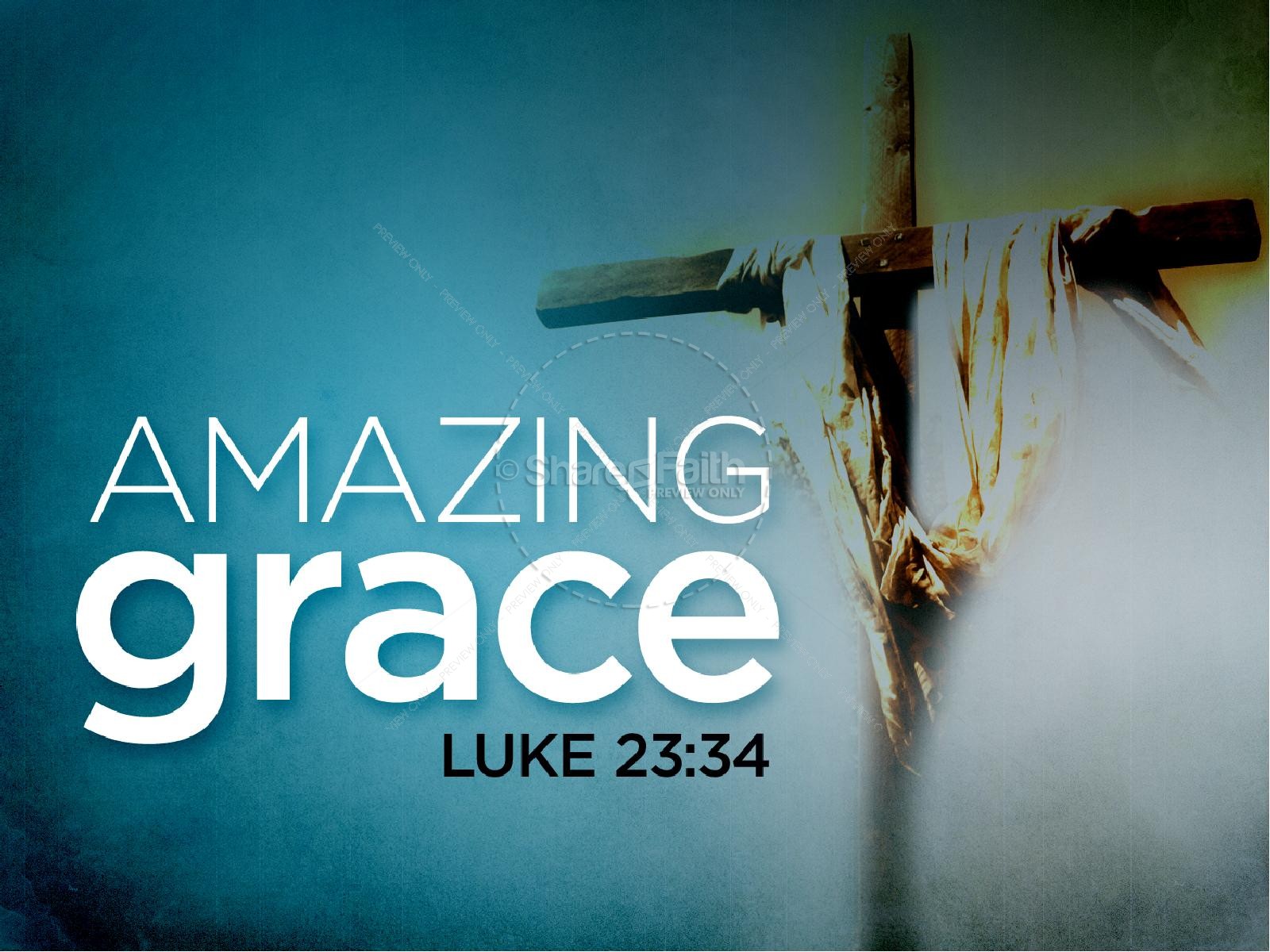 Amazing Grace Powerpoint Template   Easter Sunday Resurrection