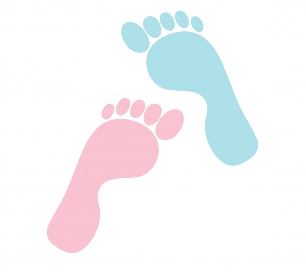 Baby Girl Feet Clip Art Footprints His   Hers Clipart