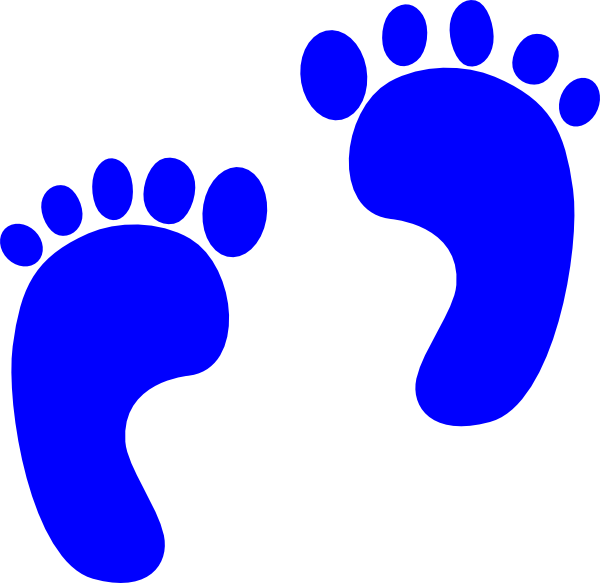 Blue Baby Footprints Clip Art At Clker Com   Vector Clip Art Online