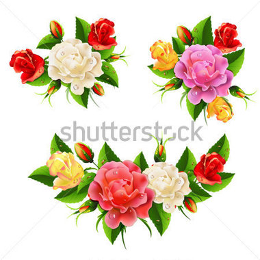 Bouquet Whit Roses Stock Vector   Clipart Me