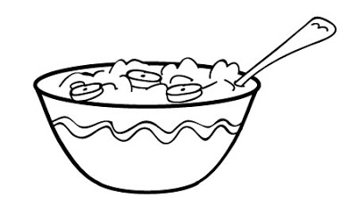 Bowl Of Cereal Colouring Pages