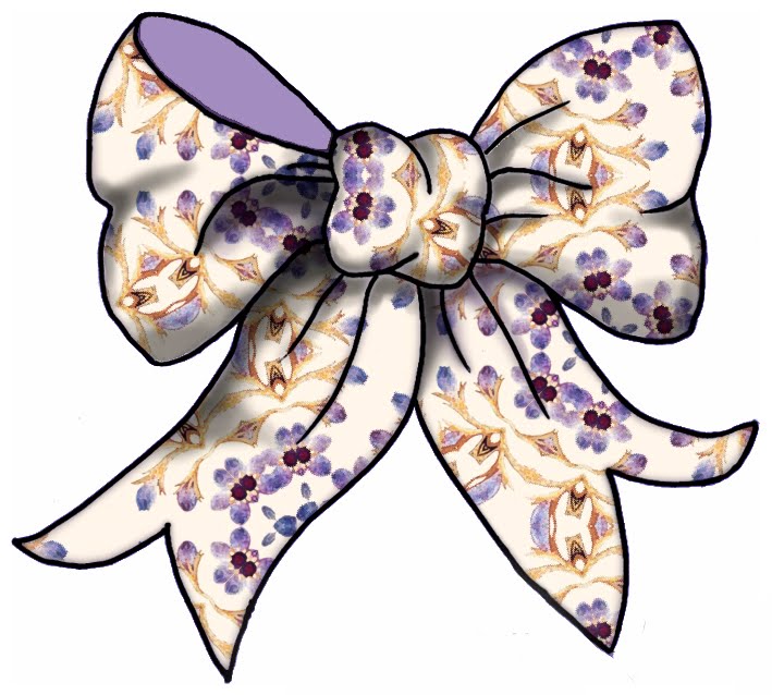 Bows From Set A02   Purple Wood Roses Free Crafty Clipart Prints