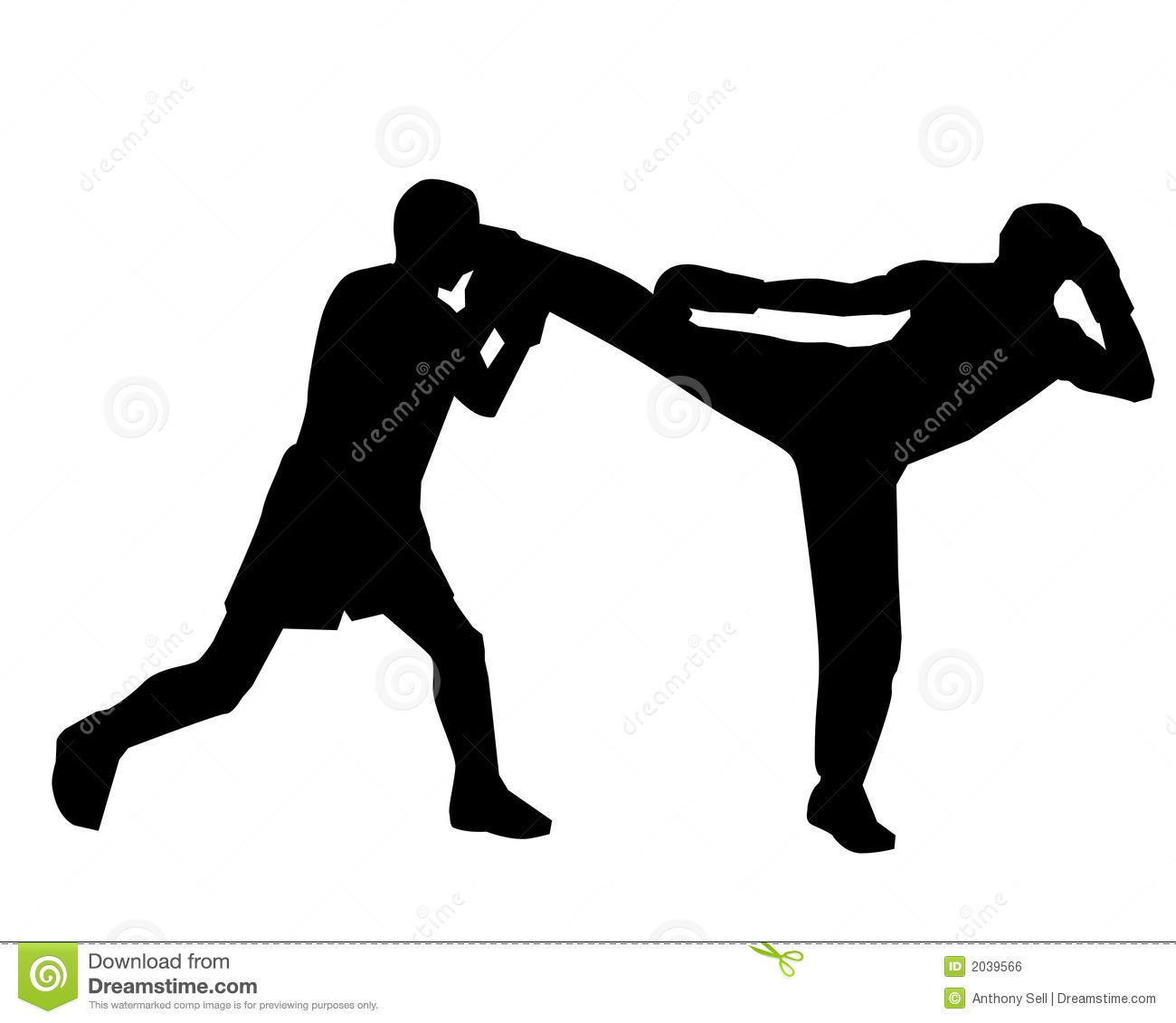 Cardio Kickboxing Clip Art Kickboxers Royalty Free Stock