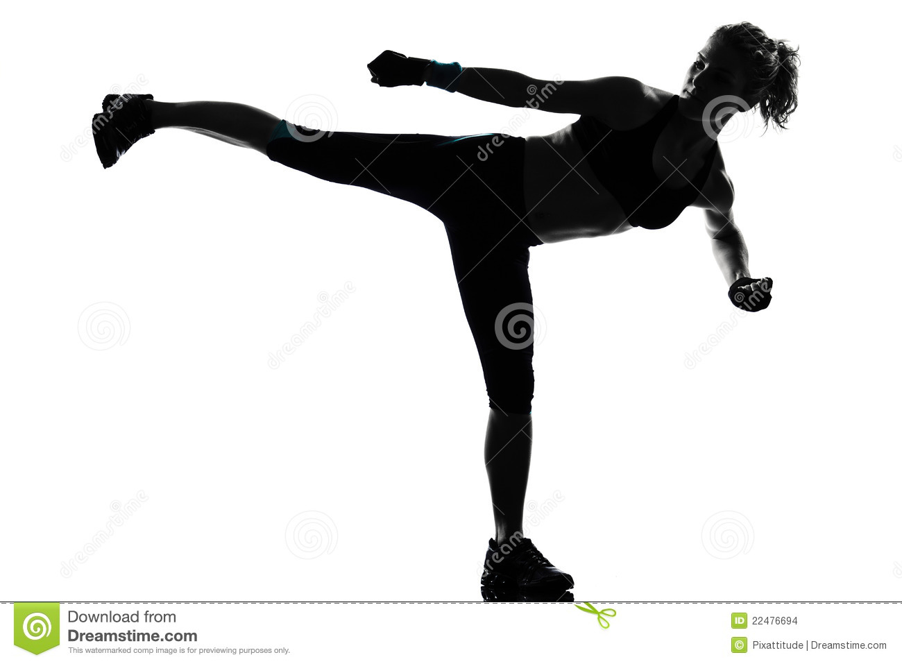 Cardio Kickboxing Clip Art Woman Kickboxing Posture Boxer